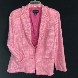 VINTAGE PLAID FRINGE TRIM  BLAZER! ONE OF ONE!!